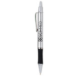 Glossy Custom Pen w/ Hour Glass Rubber Grip - view 1