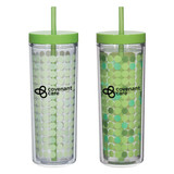 Color Changing Double Wall Promotional Tumbler w/Straw - 16 oz.