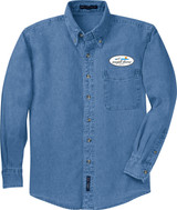 Port Authority® Long Sleeve Denim Logo Shirt - Tall