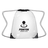 Clear EVA Printed Drawstring Backpacks - 14