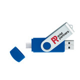 2-Tone USB 2.0 Customized Flash Drives w/Type C - 16GB - view 1