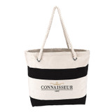 Cotton Canvas Custom Tote w/ Rope Handles - 18.75