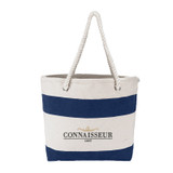 Cotton Canvas Custom Tote w/ Rope Handles - 18.75
