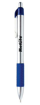 MaxGlide Click Chrome Custom Pens w/ Rubber Grip - view 4