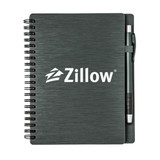 Metallic Textured Custom Notebook w/ Stylus Pen - 5