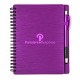 Metallic Textured Custom Notebook w/ Stylus Pen - 5