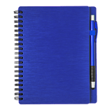 Metallic Textured Custom Notebook w/ Stylus Pen - 5
