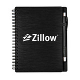 Metallic Textured Custom Notebook w/ Stylus Pen - 5