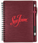 Metallic Textured Custom Notebook w/ Stylus Pen - 5