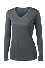 Sport-Tek® PosiCharge Long Sleeve Competitor V-Neck Logo Shirt - Women's - view 14