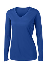 Sport-Tek® PosiCharge Long Sleeve Competitor V-Neck Logo Shirt - Women's - view 17