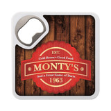 Square Custom Bottle Opener Coaster - view 1