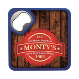 Square Custom Bottle Opener Coaster - view 3