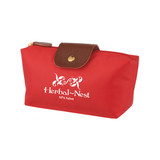 Zippered Custom Toiletry Bag w/ Leather Accents - view 1