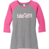 District Made Perfect Tri 3/4 Sleeve Custom T-Shirts - Women's - view 1