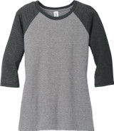 District Made Perfect Tri 3/4 Sleeve Custom T-Shirts - Women's - view 2
