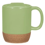 Cork Base Ceramic Custom Mug w/ Lid - 14 oz. - view 7