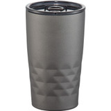 Matte Stainless Steel Custom Tumbler w/ Diamond Grip - 14 oz - view 3