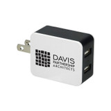 UL Listed 2-Port Folding Custom Wall Charger - view 2