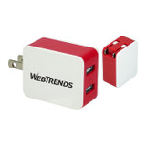 UL Listed 2-Port Folding Custom Wall Charger - view 6