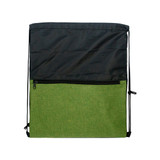 Two-Tone Heather Custom Drawstring Bag - 13.75