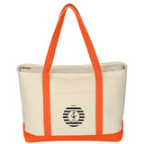 Large Heavy Cotton Canvas Custom Boat Tote Bag - 24