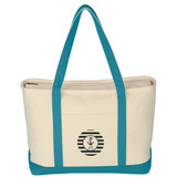Large Heavy Cotton Canvas Custom Boat Tote Bag - 24