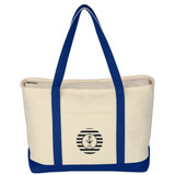 Large Heavy Cotton Canvas Custom Boat Tote Bag - 24