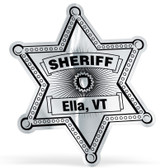 Sheriff Badge Lapel Sticker Custom Sticker Rolls - view 1