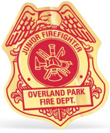 Firefighter Badge Lapel Sticker Custom Sticker Rolls - view 1