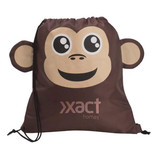 Paws & Claws Promotional Drawstring Backpack - Monkey