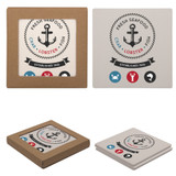 Duo Absorbent Stone Custom Coaster Set - Square