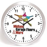 Brushed Metal Custom Wall Clock - 10