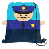Hometown Helpers Custom Drawstring Backpack - Policeman - view 1