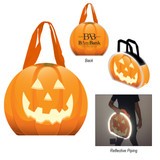 Reflective Custom Pumpkin Tote Bag - 13.8"w x 11.8"h x 3.2"d