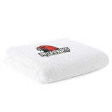 Terry Velour Flat Hem Custom Sport Towel - White - 15" x 24"