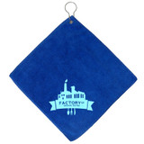 Microfiber Custom Golf Towel w/ Grommet & Hook - 12"w x 12"h