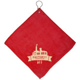 Microfiber Custom Golf Towel w/ Grommet & Hook - 12