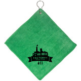 Microfiber Custom Golf Towel w/ Grommet & Hook - 12