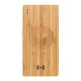 Plank Rechageable Bamboo Wireless Custom Power Bank - 5000 mAh - view 2