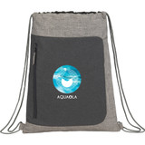 Heather Recycled Custom Drawstring Backpack - 14.5"w x 19"h