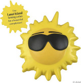 Sun w/ Sunglasses Promo Stress Ball
