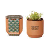 Modern Sprout Terracotta Custom Grow Kit - Good Luck Clover