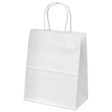 Matte Finish Promotional Shopping Bag - White - 7.75