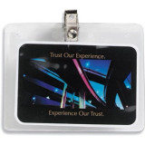 Horizontal Badge Holder w/ 3.5" x 2.5" Insert - Blank