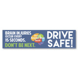 Custom Magnetic Bumper Car Sign - 12"w x 3"h - 35 mil