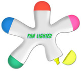 Five Color Flower Fun Promotional Highlighter