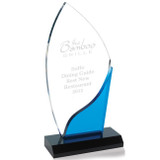 Jaffa Blue Accent Custom Acrylic Award - view 1