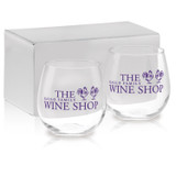 Stemless Red Wines Custom Glassware - 2 Pc. Set - 16.75 oz.