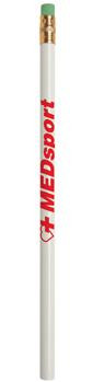 Recycled Newspaper Promotional Pencil - White